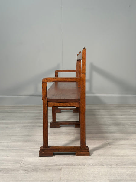 Arts & Crafts Oak Bench c.1930
