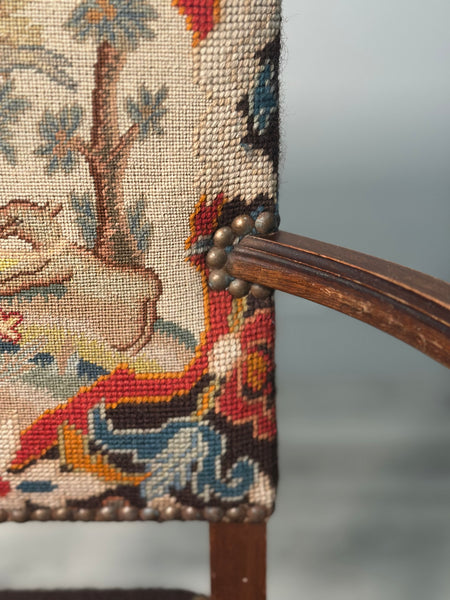 Pair of Antique Armchairs With A Gaspard De Wit Tapestry