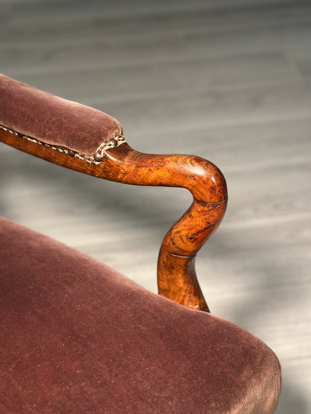 Pollard Oak 19th Century Armchair