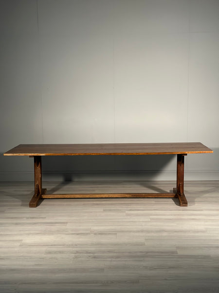 Huge 9ft Antique Oak Refectory Table