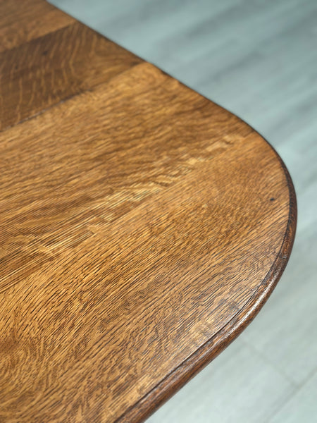 Antique Oak Drop Leaf Dining Table