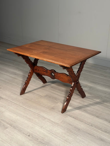 Ecclesiastical Pitch Pine Writing Table c.1910