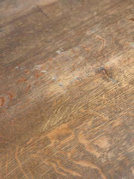 Antique Cotswold School Oak Desk c.1930