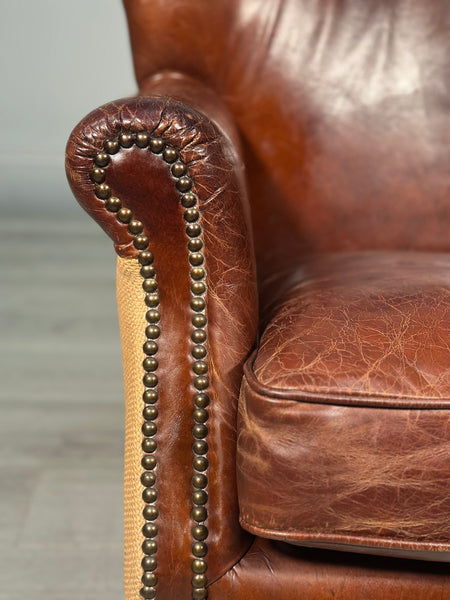 Small Vintage Leather Armchair