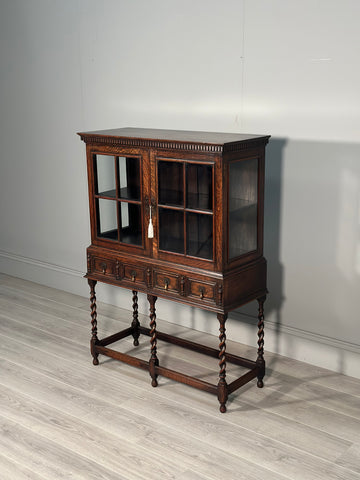 Small 1920’s Oak Display Cabinet