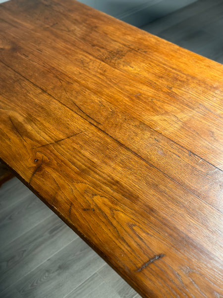 Huge 9ft Antique Oak Refectory Table