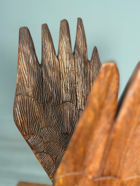 A Pair Of Carved Eagles