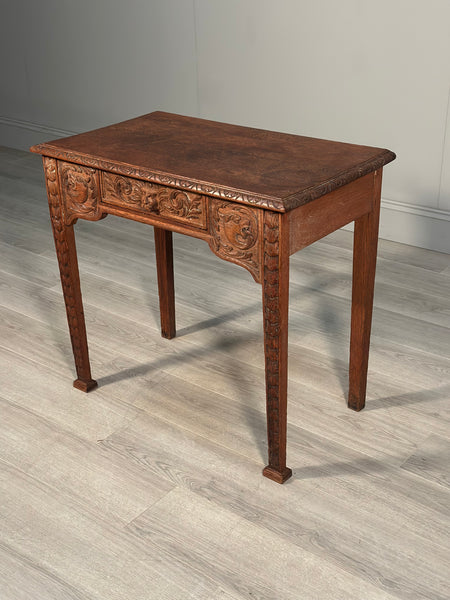 Carved Oak Greenman Table c1880