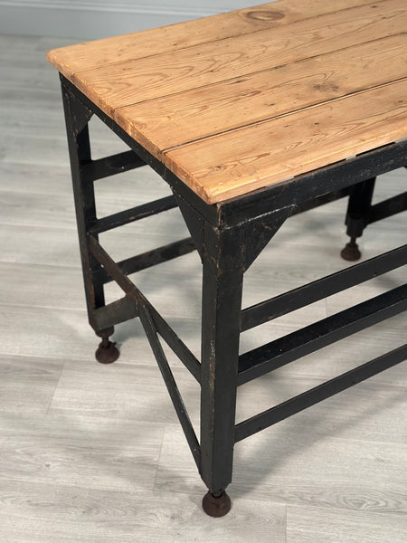 Antique Industrial Prep Table