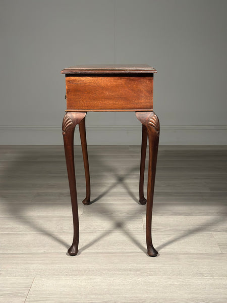 1920s Queen Anne Style Burr Walnut Side table