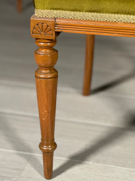 A Set Of 4 Satin Walnut Aesthetic Movement Dining Chairs c.1900