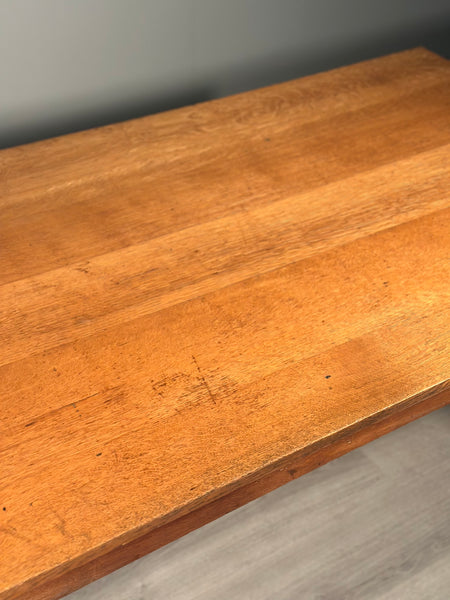 Antique Golden Oak Dining Table c1910