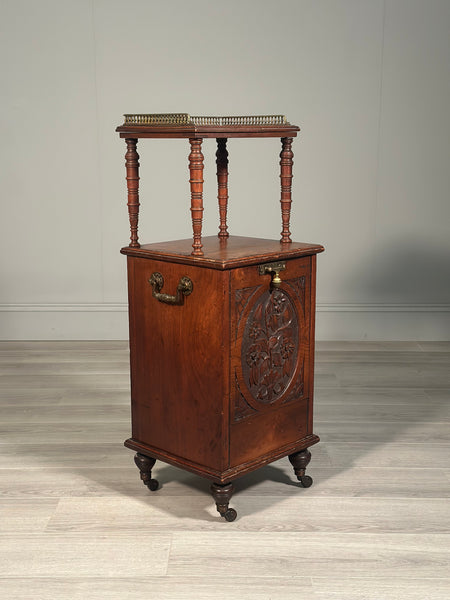 A Late Victorian Aesthetic Movement Mahogany Fireside Purdonium