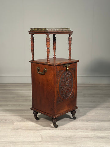 A Late Victorian Aesthetic Movement Mahogany Fireside Purdonium