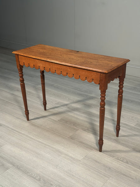Antique Ecclesiastical Oak Console Table
