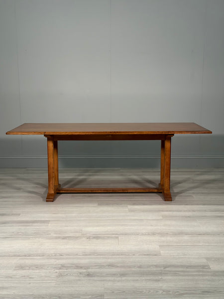 Arts and Crafts Oak Refectory Table By Arthur Reynolds Of Ludlow