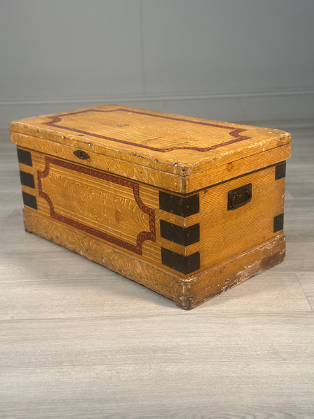 Victorian Pine Chest in Original Paint