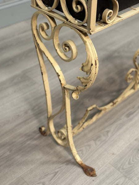 Antique Wrought Iron Garden Planter