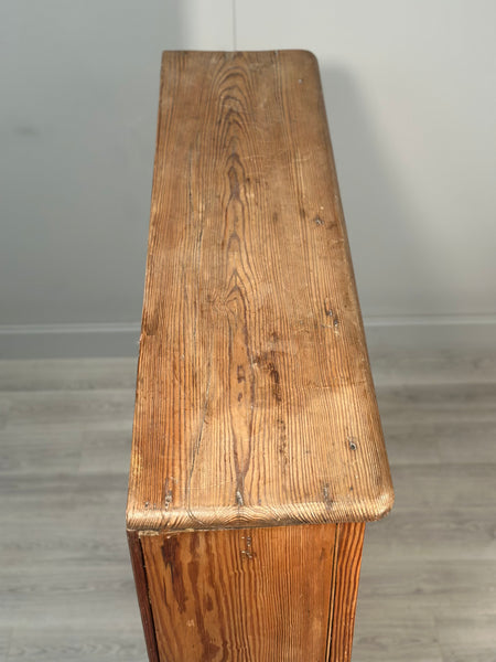 Large Antique Pitch Pine School Cupboard