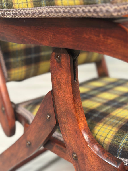 Antique Folding Campaign Armchair