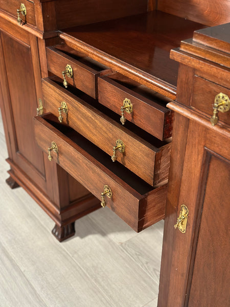 Edwardian Mahogany Pedestal Sideboard