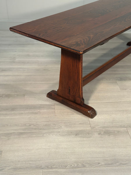 Large Military Arts & Crafts Oak Refectory Table