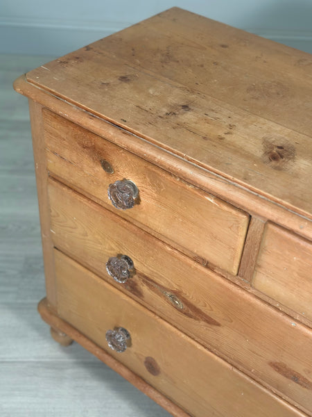 Victorian Pine Chest Of Drawers c.1880