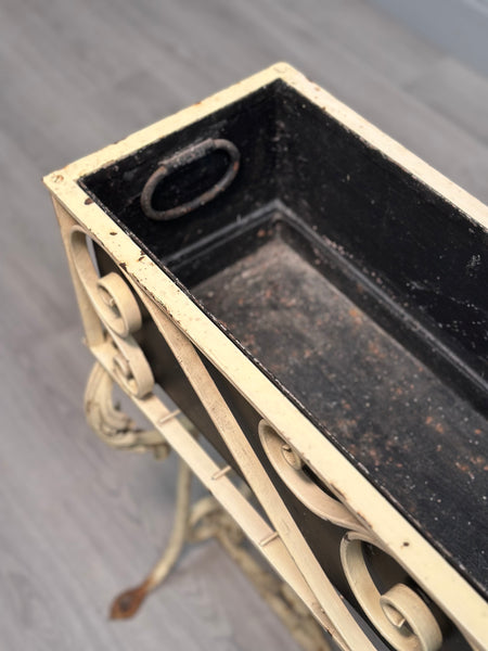 Antique Wrought Iron Garden Planter