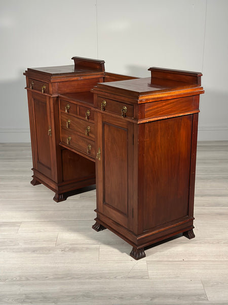 Edwardian Mahogany Pedestal Sideboard