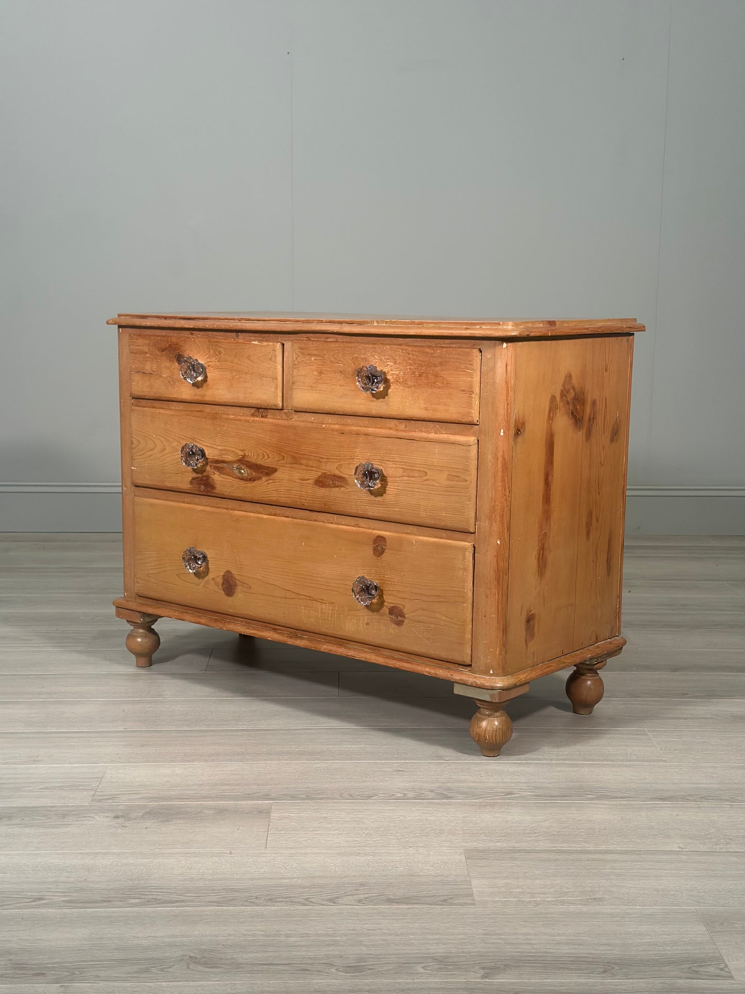 Victorian Pine Chest Of Drawers c.1880