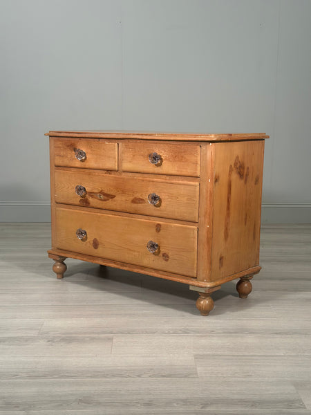 Victorian Pine Chest Of Drawers c.1880