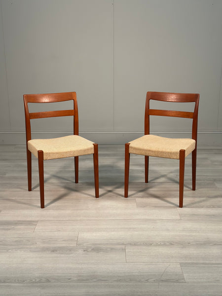 A Pair Of Nils Jonsson for Troeds Swedish Mid Century Teak Dining Chairs