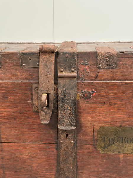 Antique Oak Silver Chest