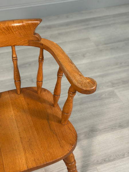 Antique Oak Captain’s Chair C.1910