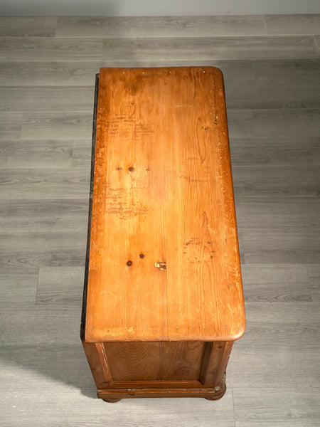 19th Century Wide Pine Chest Of Drawers