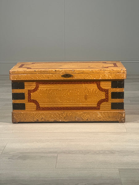 Victorian Pine Chest in Original Paint