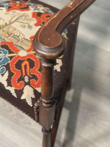 Pair of Antique Armchairs With A Gaspard De Wit Tapestry