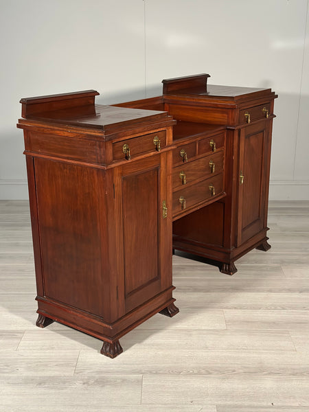 Edwardian Mahogany Pedestal Sideboard