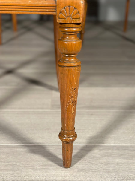 A Set Of 4 Satin Walnut Aesthetic Movement Dining Chairs c.1900