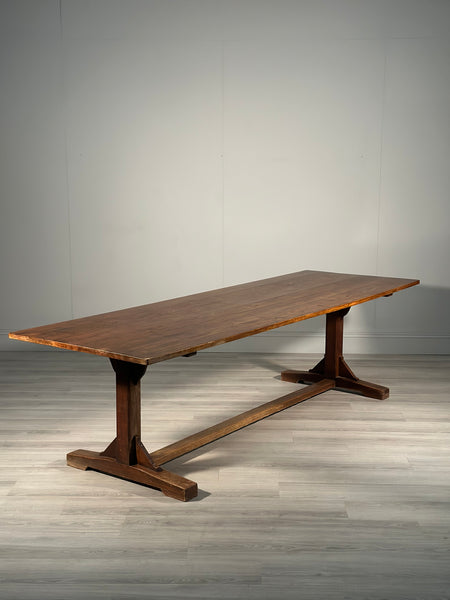 Huge 9ft Antique Oak Refectory Table