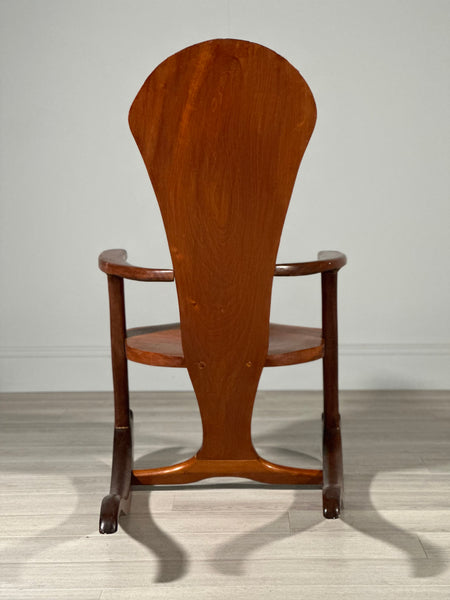 Large American Shell Back Rocking Chair C.1950