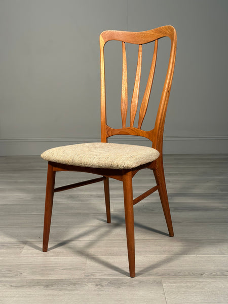 Set Of 6 Danish Teak Ingrid Dining Chairs By Niels Koefoed