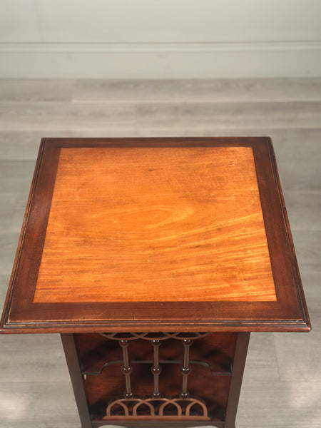 Arts And Crafts Fretwork Side Table