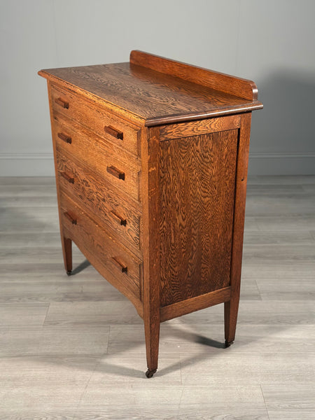 Edwardian Oak Chest Of Drawers