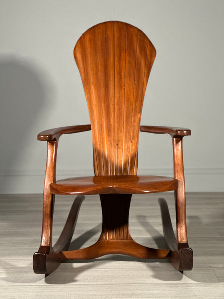 Large American Shell Back Rocking Chair C.1950
