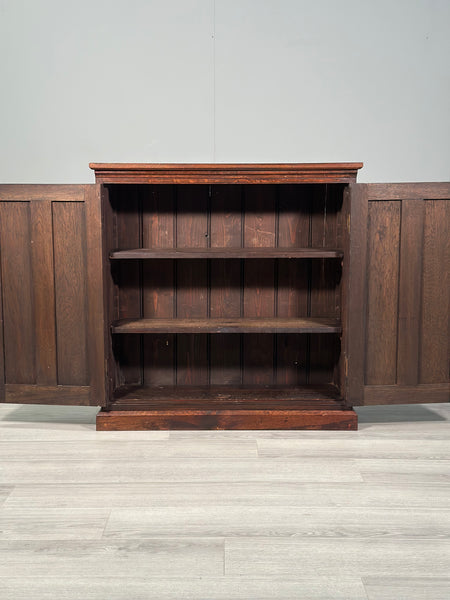 Small Antique Oak School Cupboard
