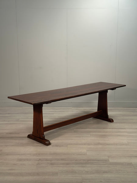 Large Military Arts & Crafts Oak Refectory Table