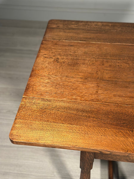 Cotswold Drop Leaf Swivel Oak Table C.1920