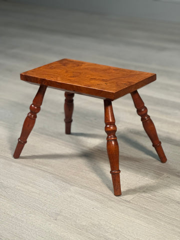 Small Burr Yew Wood Stool c.1880