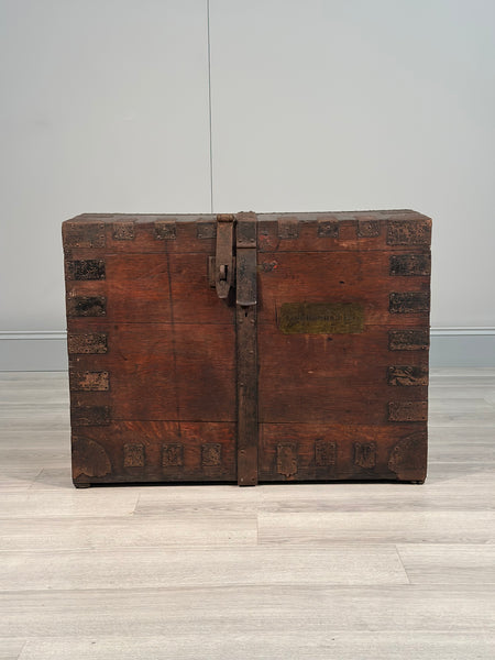 Antique Oak Silver Chest